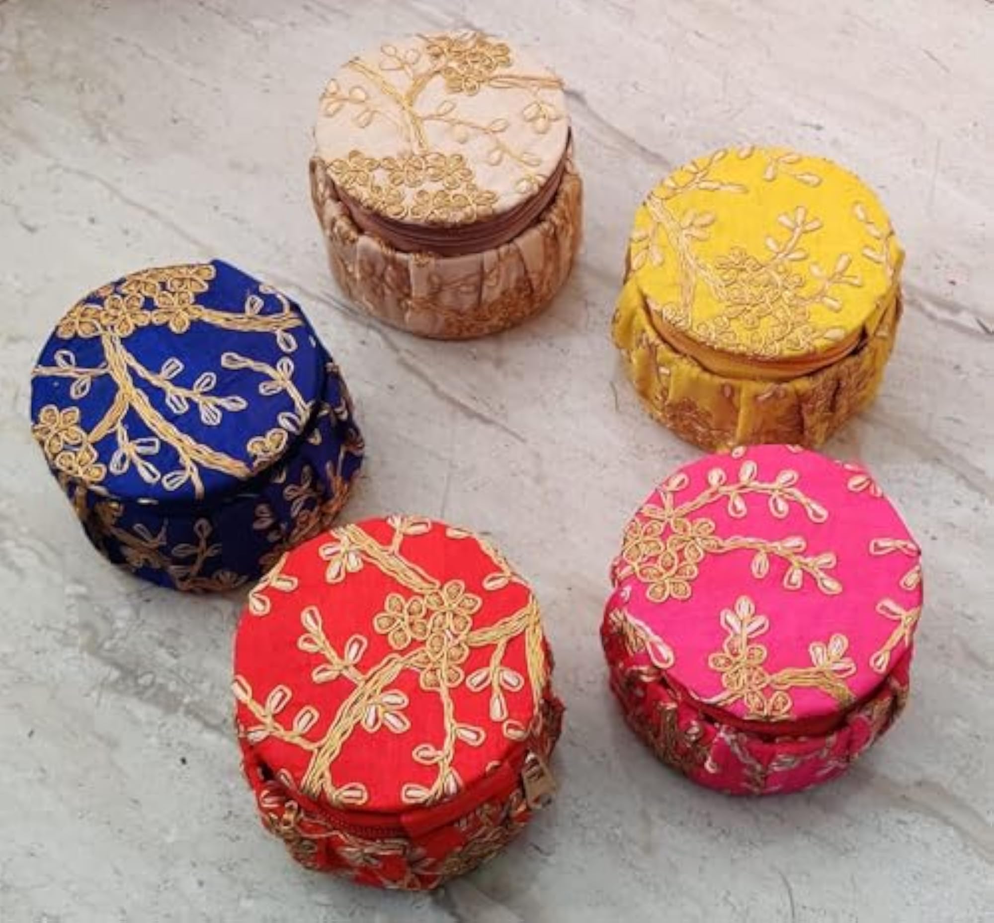 Jewellery Bangle Box with Embroidery Matki Design